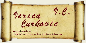 Verica Ćurković vizit kartica